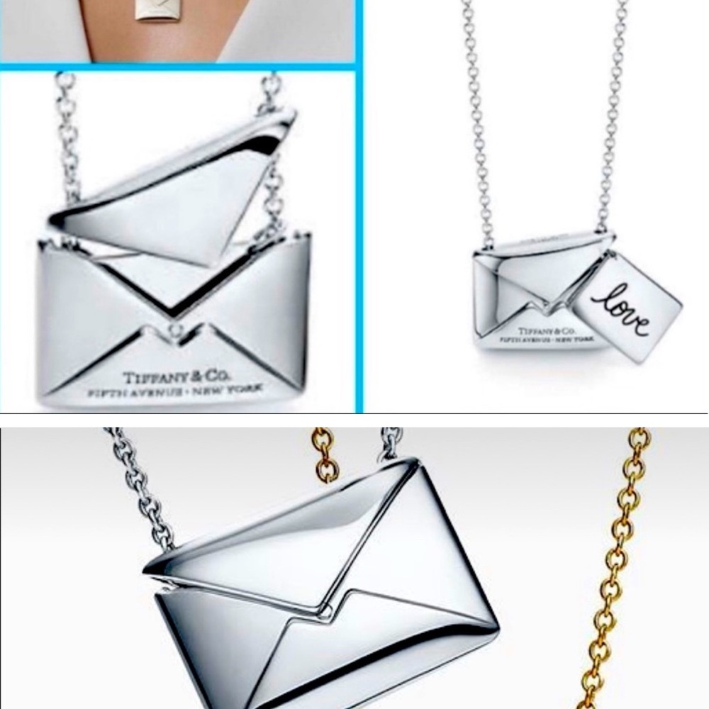 Tiffany & Co. Silver Envelope Necklace